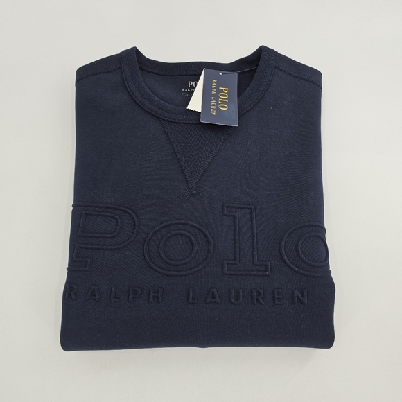 Polo Ralph Lauren RL Logo -Embossed Double-Knit Sweatshirt Pullover Men's Top - Picture 8 of 11